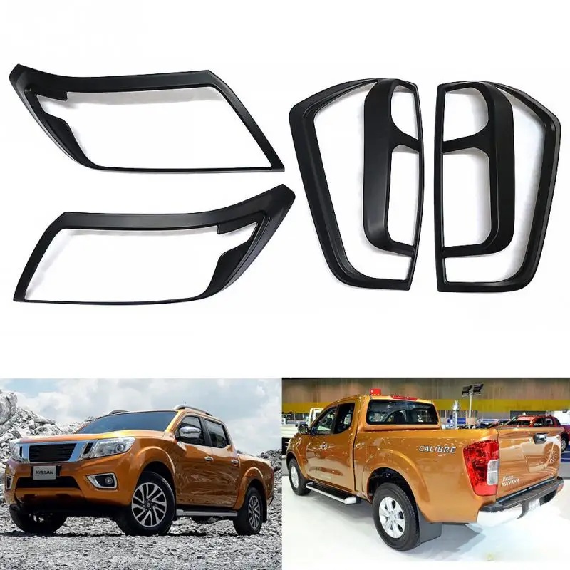 

Black ABS Front Rear Lampshade For Nissan Navara NP300 D23 2015-2017 car accessories