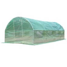 Invernadero de Jardin Vivero Casero Plantas Cultivos con 8 Ventana 2 Puertas 300x600x200cm OP3621
