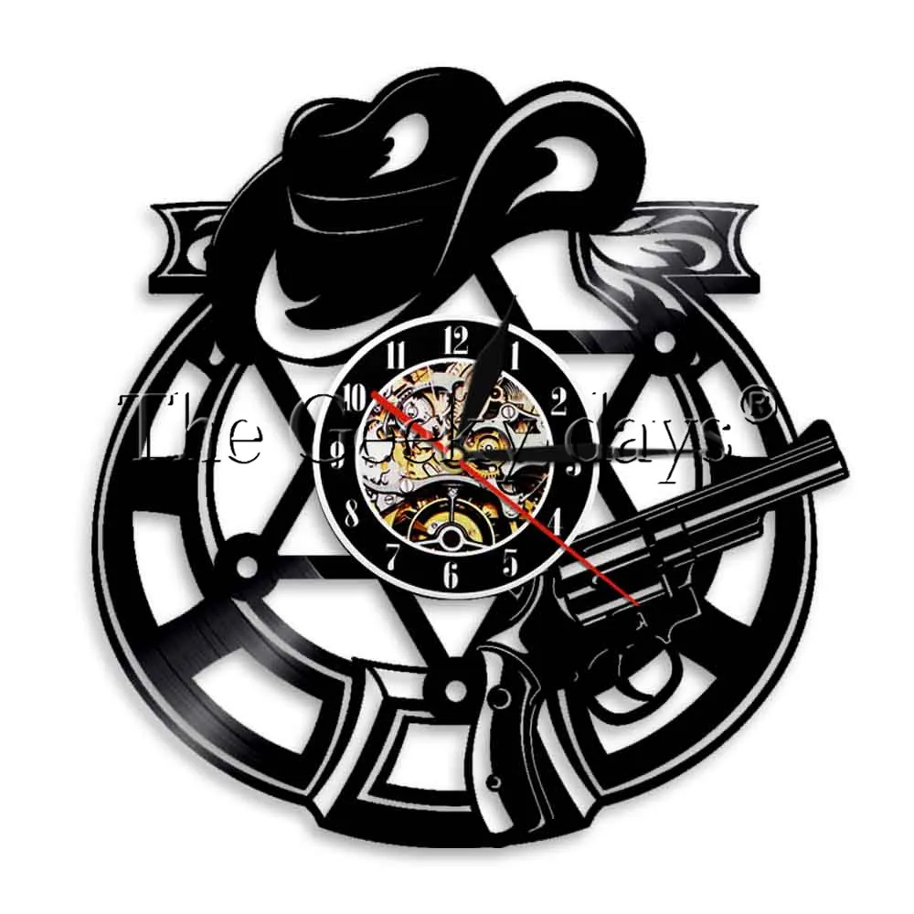 1Piece West World LED Light Sign Hat And Revolver Weapons Vinyl Record Wall Clock Cowboy Hat Atmosphere Light Wall Lamp 1Piece West World LED Light Sign Hat And Revolver Weapons Vinyl Record Wall Clock Cowboy Hat Atmosphere Light Wall Lamp