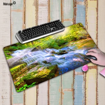 

Mairuige Waterfall beautiful scenery Large Lock Edge Mouse Pad Computer MousePads Laptop Gaming Mice Play Mat For CSGO DOTA LOL