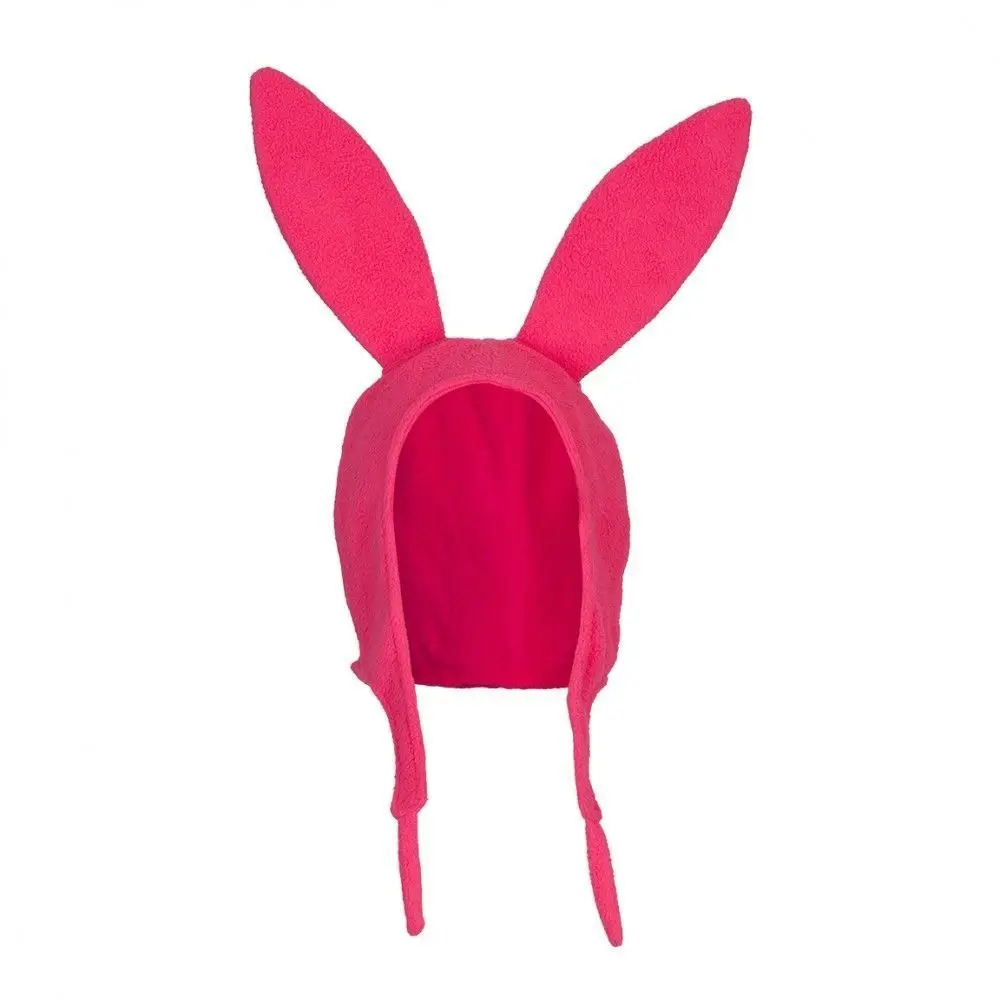 Одинаковая шапка для всей семьи, шапочка для костюмированной вечеринки с ушками кролика Луизы, розовая шапка для мамы и дочки, Забавная детская шапка - Цвет: Розовый
