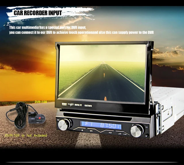 7 Inch HD Car Video Player 1 DIN Car DVD Player GPS Handfree Multimedia