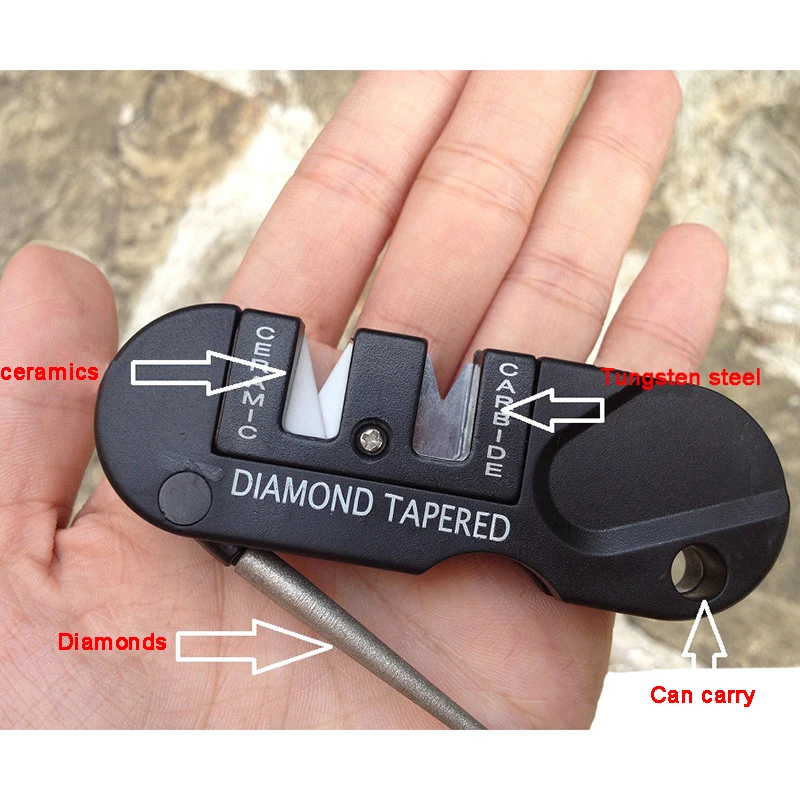 

Portable Pocket Knife Sharpener Outdoor Camping Mini Knives Whetstone for Kitchen Fish Hook Tool Professional Sharpening Stone