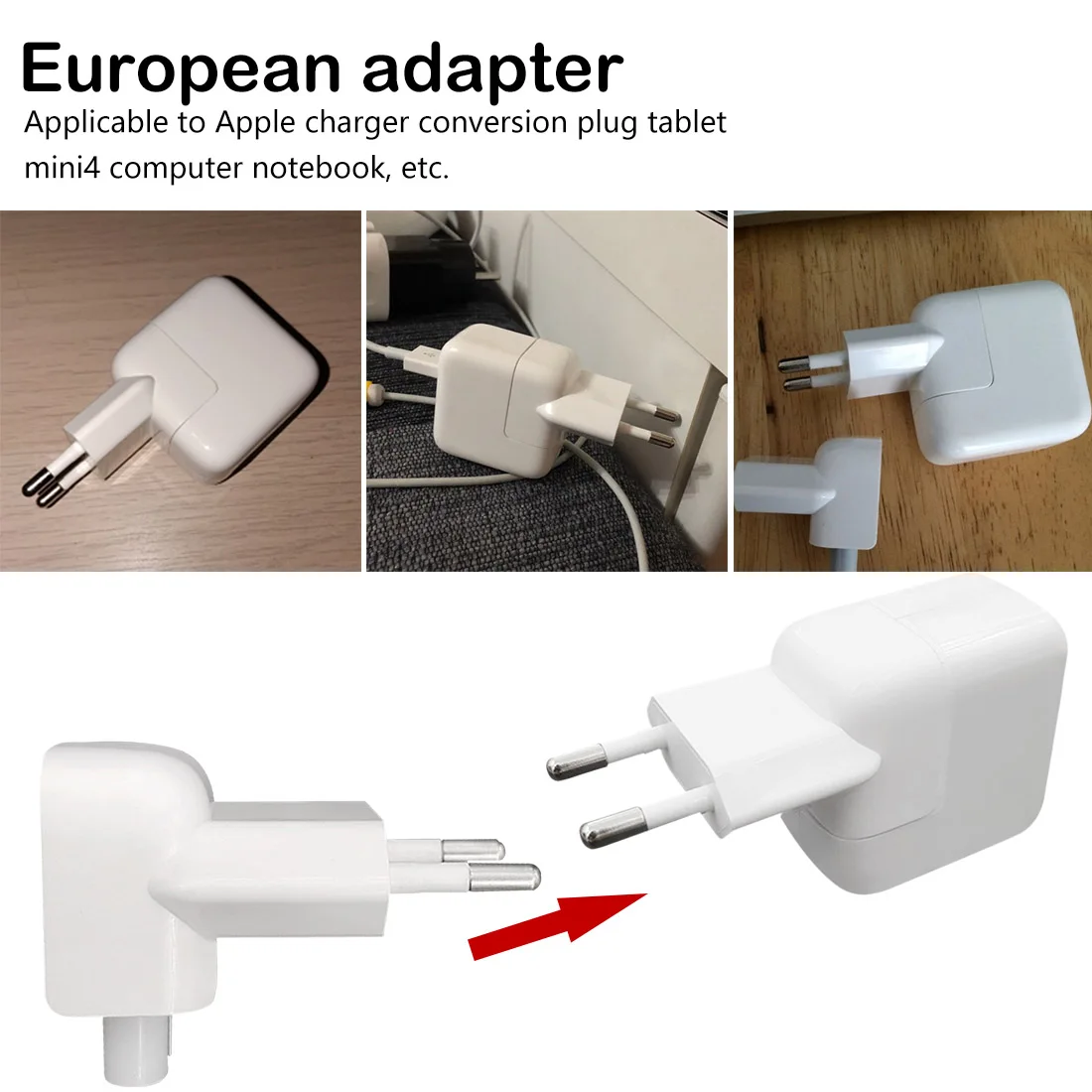 

Wall Plug Duckhead AC Power Adapter For Apple iPad iPhone 7 8 Plus Charger MacBook Air European Adapter Standard Socket