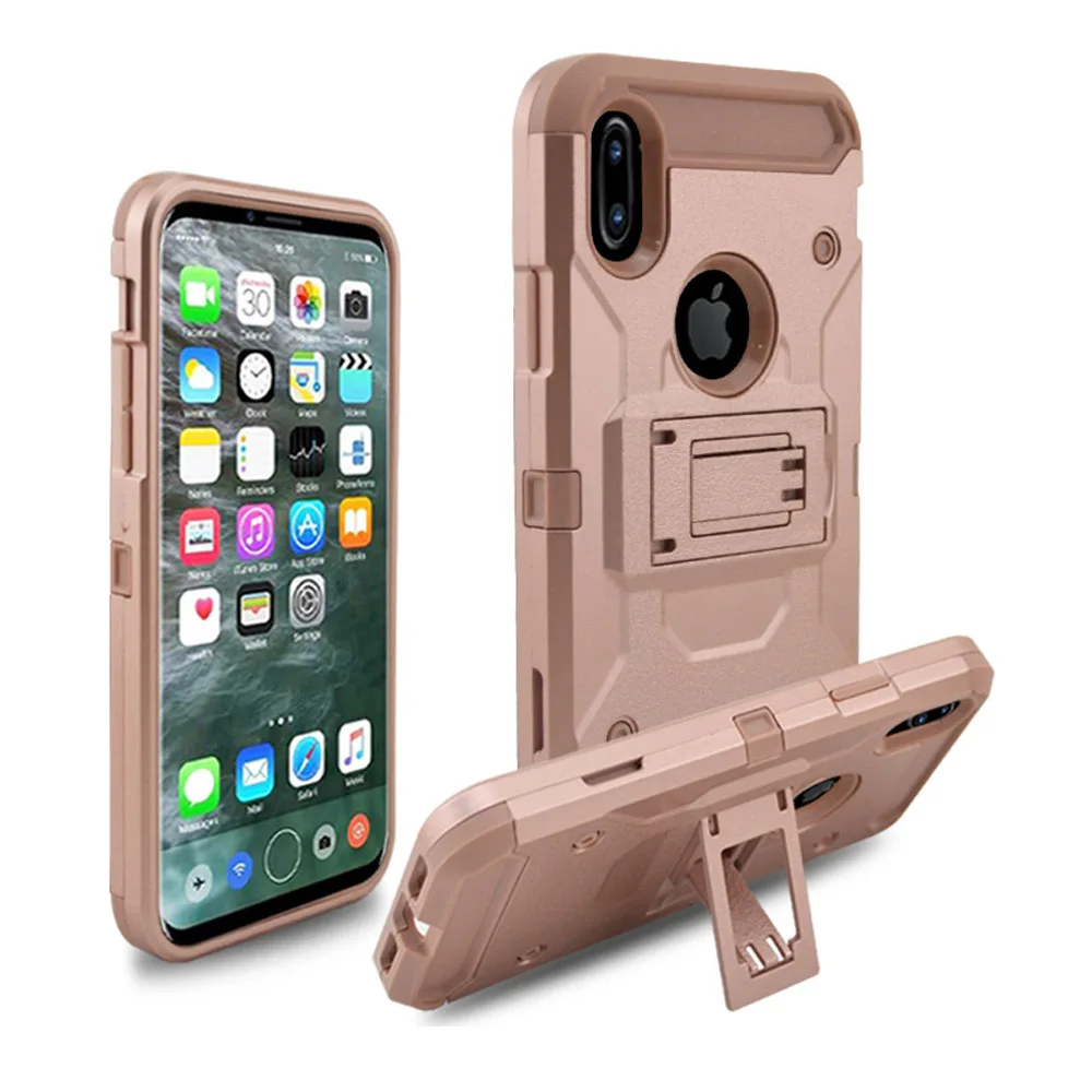 For iPhone XS Max Shockproof Impact Armor case Belt Clip Holster Cover