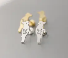 ¡Moda 2018! encantador pendiente de loro Jisensp para mujer, pendientes y pasadores con motivos animales, joyería de boda, regalo nupcial, pendientes para mujer de moda