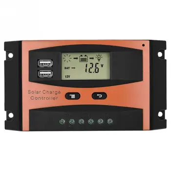 

30A/20A 50V Dual USB LCD Display Smart PWM Solar Panel Charge Controller IP32 Waterproof Solar Charge Controller
