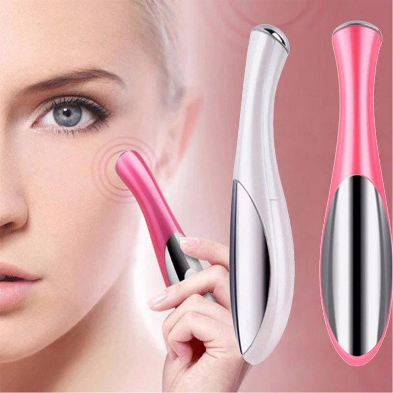 Mini Electric Eye Massager Pen Anti Wrinkle Eye Circles Remove Massage Device Facial Vibration