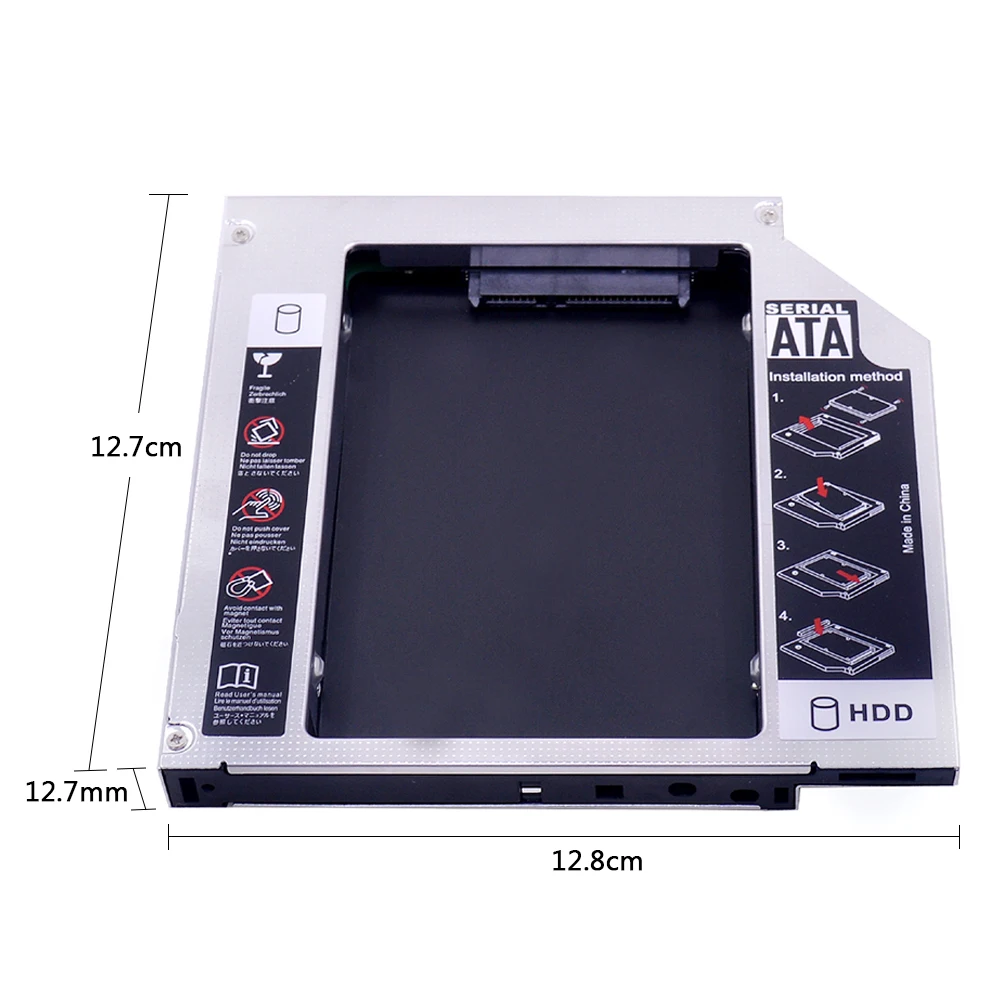 CHIPAL Алюминий Foxconn чип Optibay 2nd HDD Caddy 12 7 мм PATA IDE SATA для Тетрадь ODD DVD ROM 2 5 &quotSSD чехол