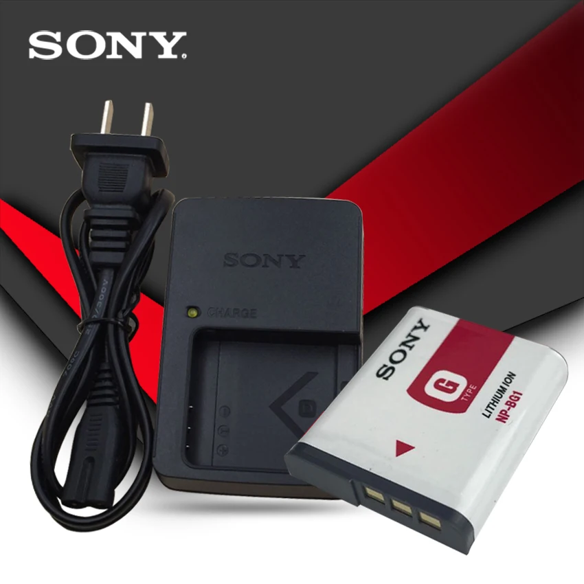 

1pcs Sony Original NP-BG1 NP BG1 NPBG1 FG1 DSC W120 W125 W130 W150 W170 W200 W210 W220 W230 W290 T20 T100 HX30 + Charger