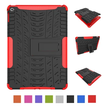 

For iPad 6 Shockproof Silicone Case For iPad Air 2 Air2 A1566 A1567 Air2 Armor Heavy Duty Rubber Anti-Slip Stand Case Back Cover