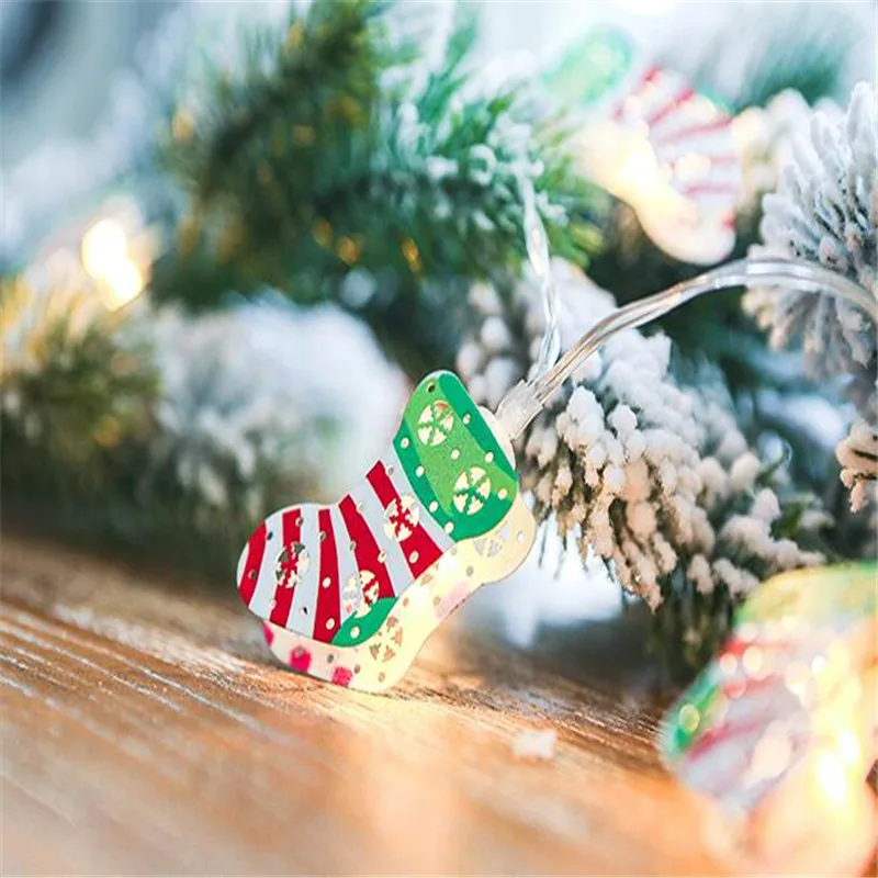 2 м 3 м светодио дный свет шнура Рождественские носки Фея вечерние Декор лампы для Рождественский Венок Свадебные gerlyanda елка Новый Год