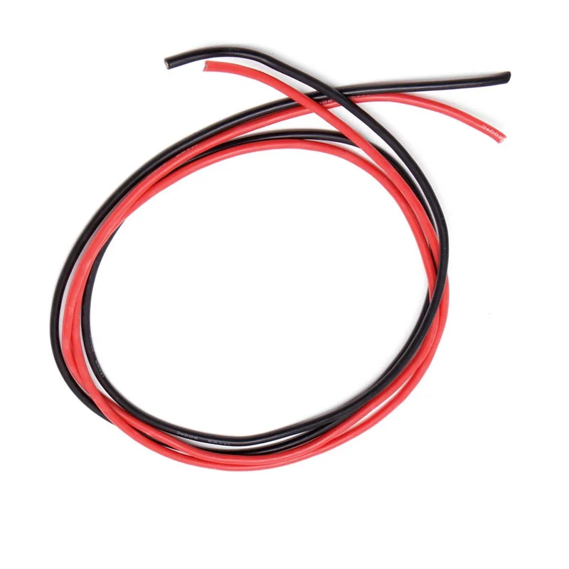 

1Set 14 AWG Gauge Silicone Wire Flexible Stranded Copper Cables 2m Accessories for RC Black Red New
