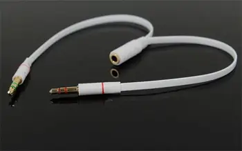 

3.5 mm stereo mini jack 1 Female to 2 Male Y Splitter Earphone Audio Cable Free Shipping 500pcs/lot