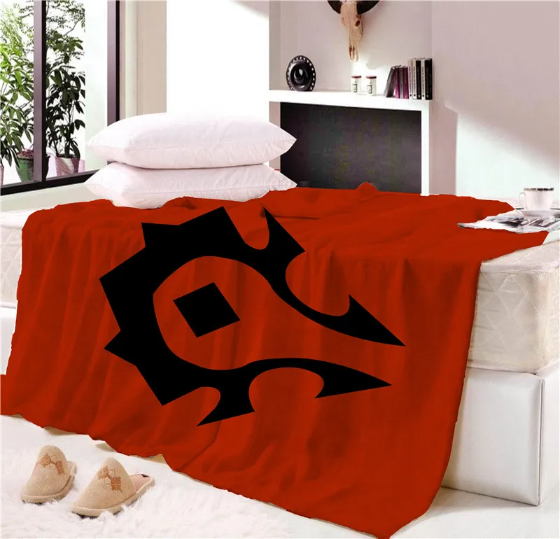 Cartoon World of war For The Horde Alliance Blanket Mat Bedspread Soft Fleece Throw Blanket Sofa Soft Winter Cosplay