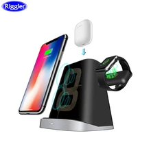 3 в 1 магнитное зарядное устройство для Apple Watch Qi быстрая док-станция для зарядки мобильного телефона Airpods зарядная коробка для samsung S10 S9 Note8