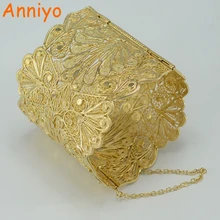 Anniyo Luxury Bangle Women Gold Color & Copper Big Bracelet Wedding Jewelry Arab/Middle Eastern/African/Indian/Ethiopian #000711
