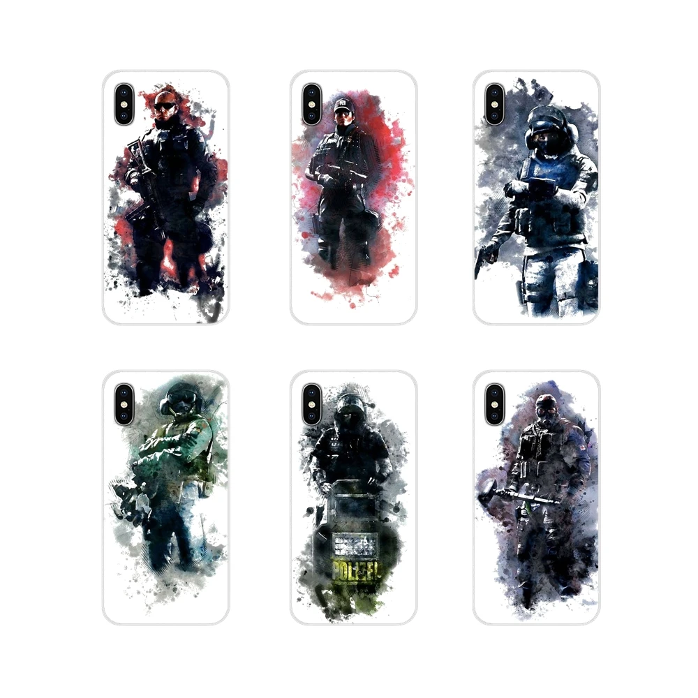 

For Huawei Mate Honor 4C 5C 5X 6X 7 7A 7C 8 9 10 8C 8X 20 Lite Pro Game rainbow six siege Pattern Accessories Phone Shell Covers