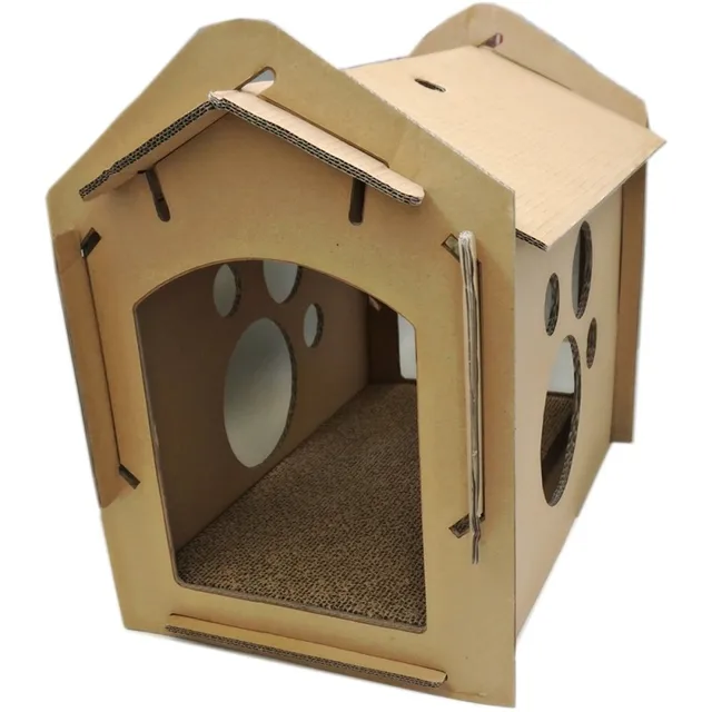 DIY Small Cat Litter Box Bedroom Recyclable Cardboard Cat Scratch Board