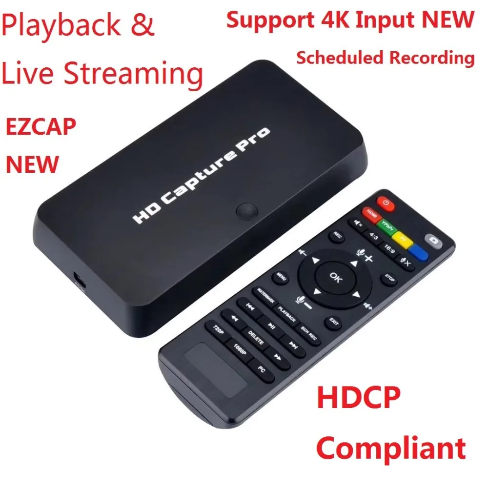 

HDMI/Ypbpr HD Video Capture Card Support 4K HD Input Playback Live Streaming HDCP, Playback Scheduled Record By Remote Control