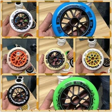 85A 6 peças Grande Roda 125mm Roda Patinação de Alta Rebote Velocidade Patins Inline Rolo Sapatos Rodas azul verde branco preto amarelo