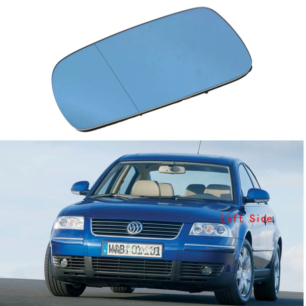 Левое Автомобильное Зеркало для VW Passat B5 1997 1998 1999 2000 2001 2002 2003 2004 2005 зеркало заднего вида с подогревом синего цвета