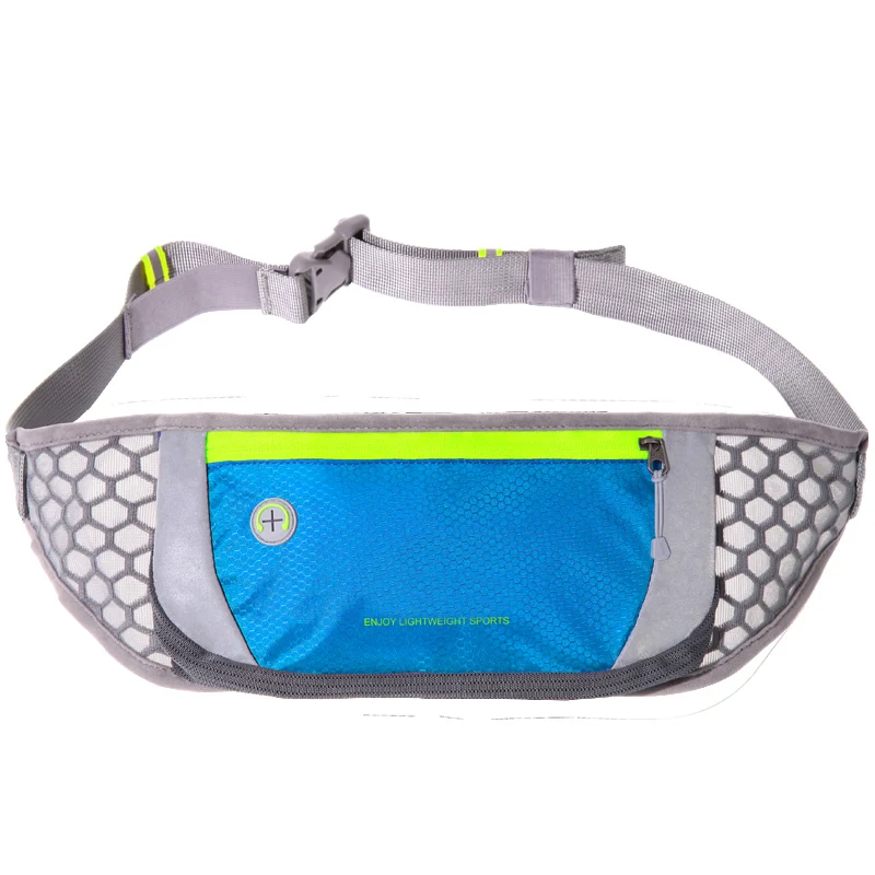 Спортивная сумка для бега, поясная сумка, карманный, для бега, портативная, водонепроницаемая, велосипедная сумка, для улицы, для телефона, противоугонная сумка, поясные сумки, дышащие - Цвет: Синий цвет