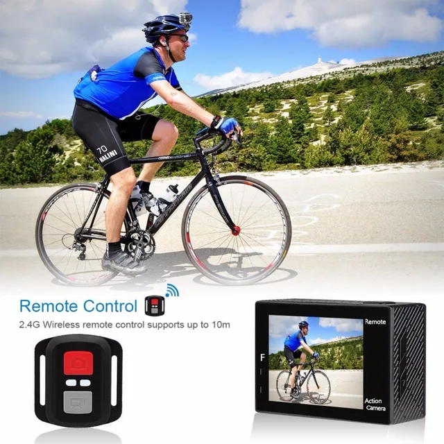 AKASO Brave 4 4K 20MP Wifi Action Camera Ultra HD with EIS 30m Underwater Waterproof Remote Sports Camcorder +Helmet Accessories