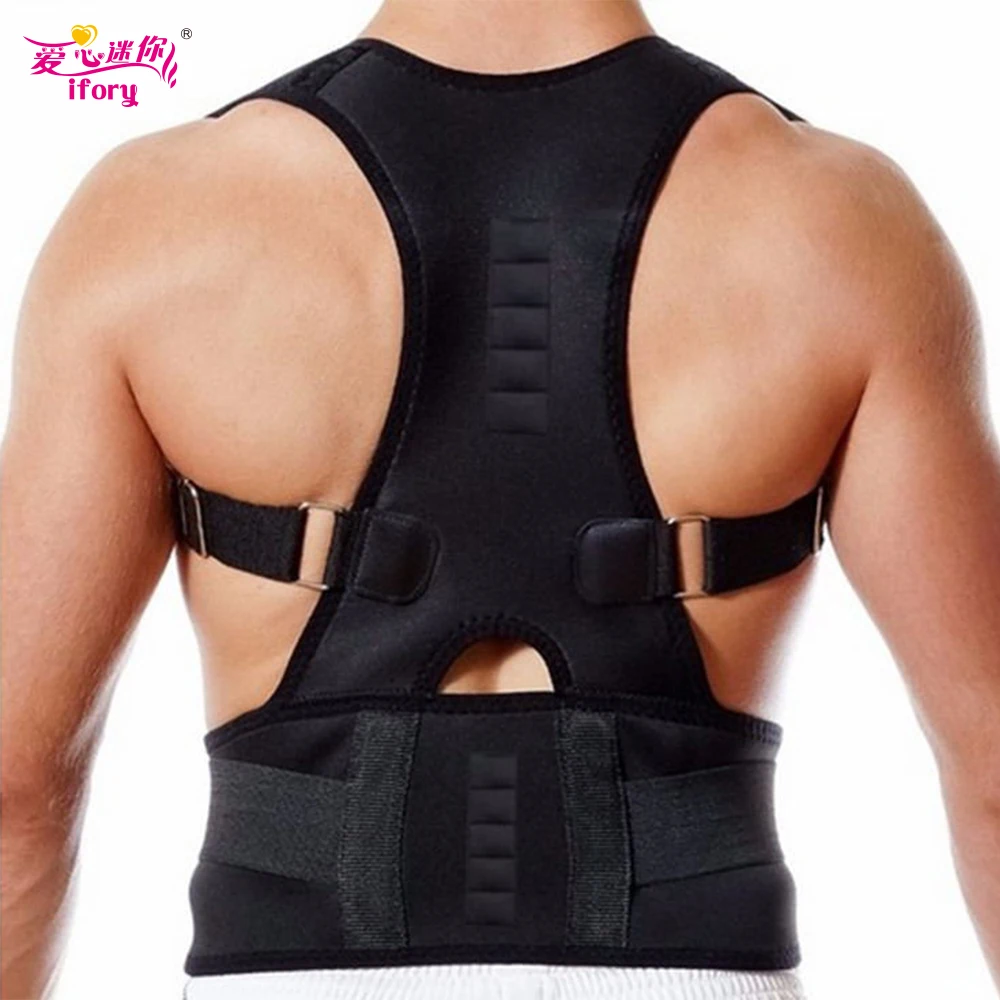 

Ifory Magnetic Posture Corrector Back Belt Spine Support Belt for Men Women Orthopedic Brace Bandage Relieve Back Pain Body Care