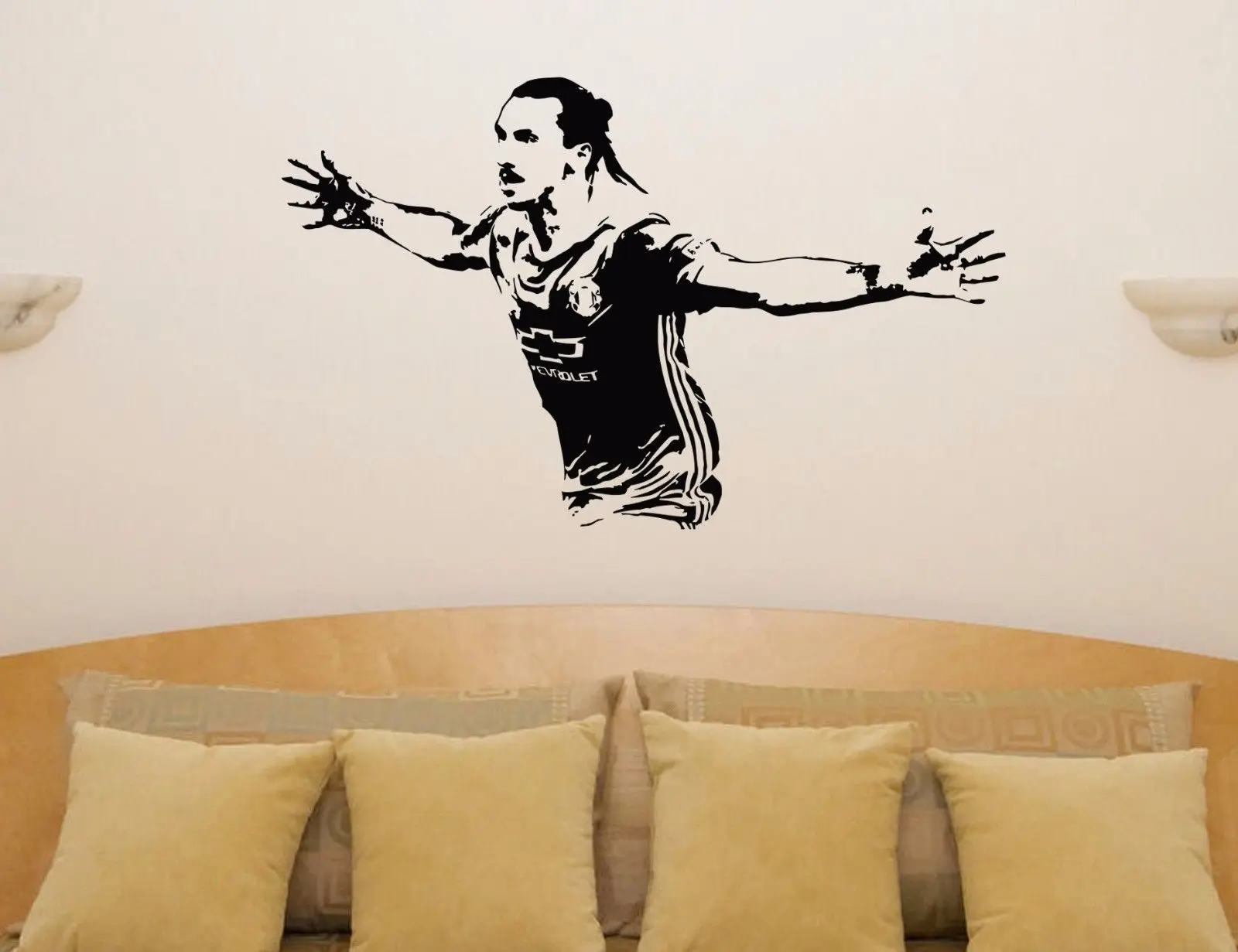 

HWHD os1633 kids room removable Zlatan Ibrahimovic Football Player Decal Wall Sticker free shipping