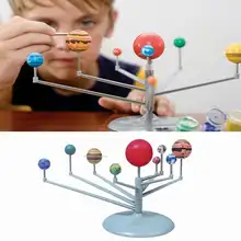 DIY игрушки девять модели планет пазл собрать солнечной Системы планет детская игрушка комплекты математические игрушки развивающие