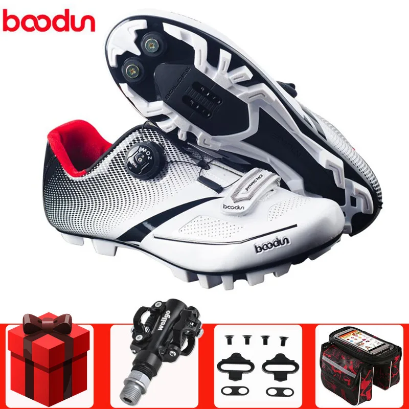 

BOODUN sapatilha ciclismo MTB Cycling Shoes Men add SPD Pedal set Athletic Racing Riding Cycle Sneakers Non-slip Mountain Bike