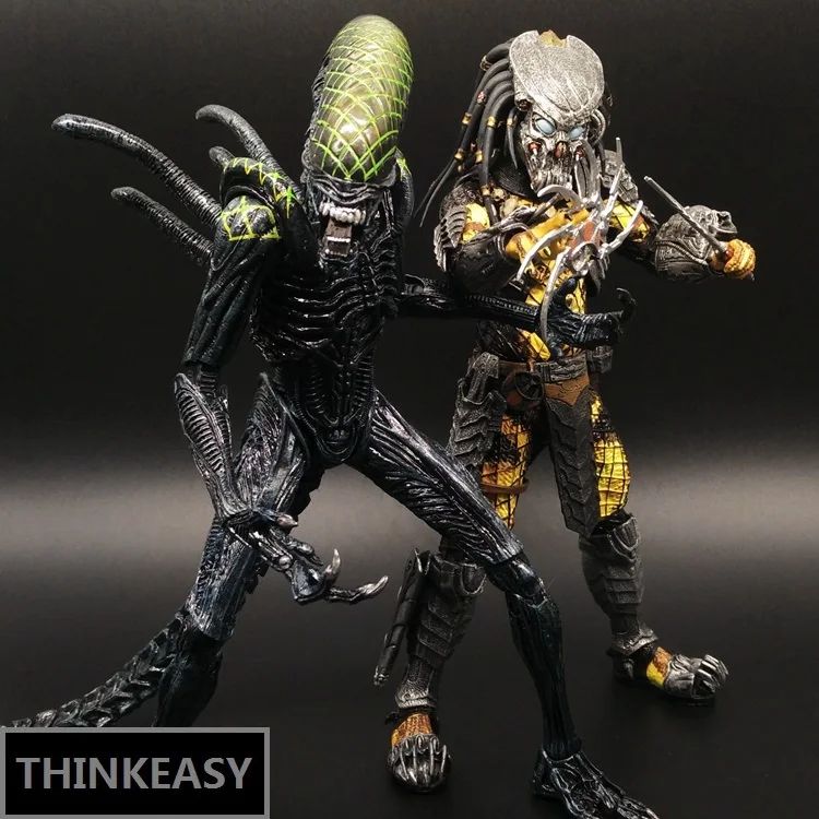 Aliens vs Predator AVP Ganso Lone wol Joint can move doll movie Person Model Decoration figure Toys gift computer table decorate