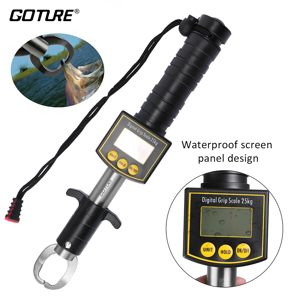 Goture Portable Fish Lip Gripper Grabber Digital Fishing Grip