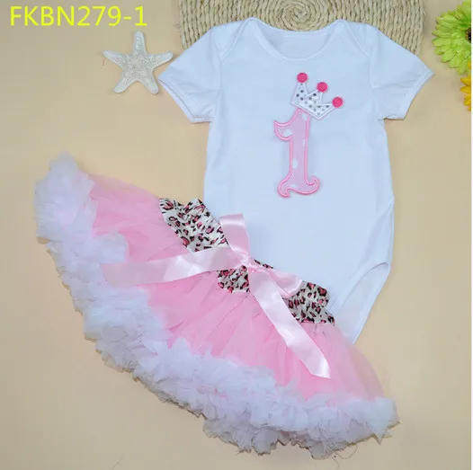 

New Infant girls Leopard print tutu dress and Cartoon Mickey & Minnie rompers 2 piece set High quality princess birthday gift