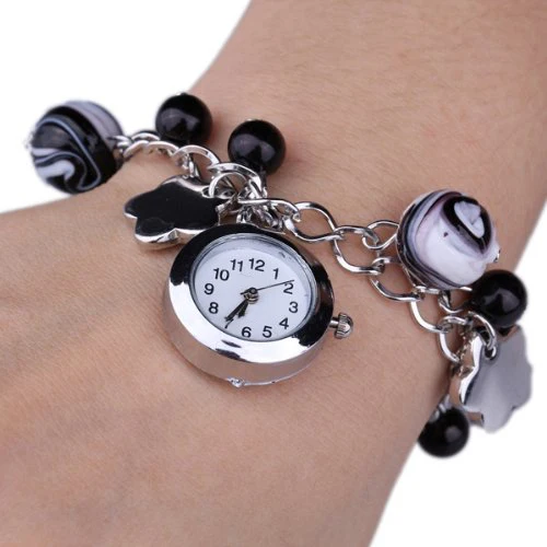 Новинка Лидер продаж bracciale OROLOGIO ДА POLSO al Quarzo Rotondo perline acrilico Nero Moda | Электроника