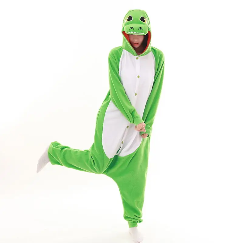Adult Sleepwear Unisex Animal Green dragon Onesies Novelty Pajamas Pyjamas Jumpsuit Nightwear