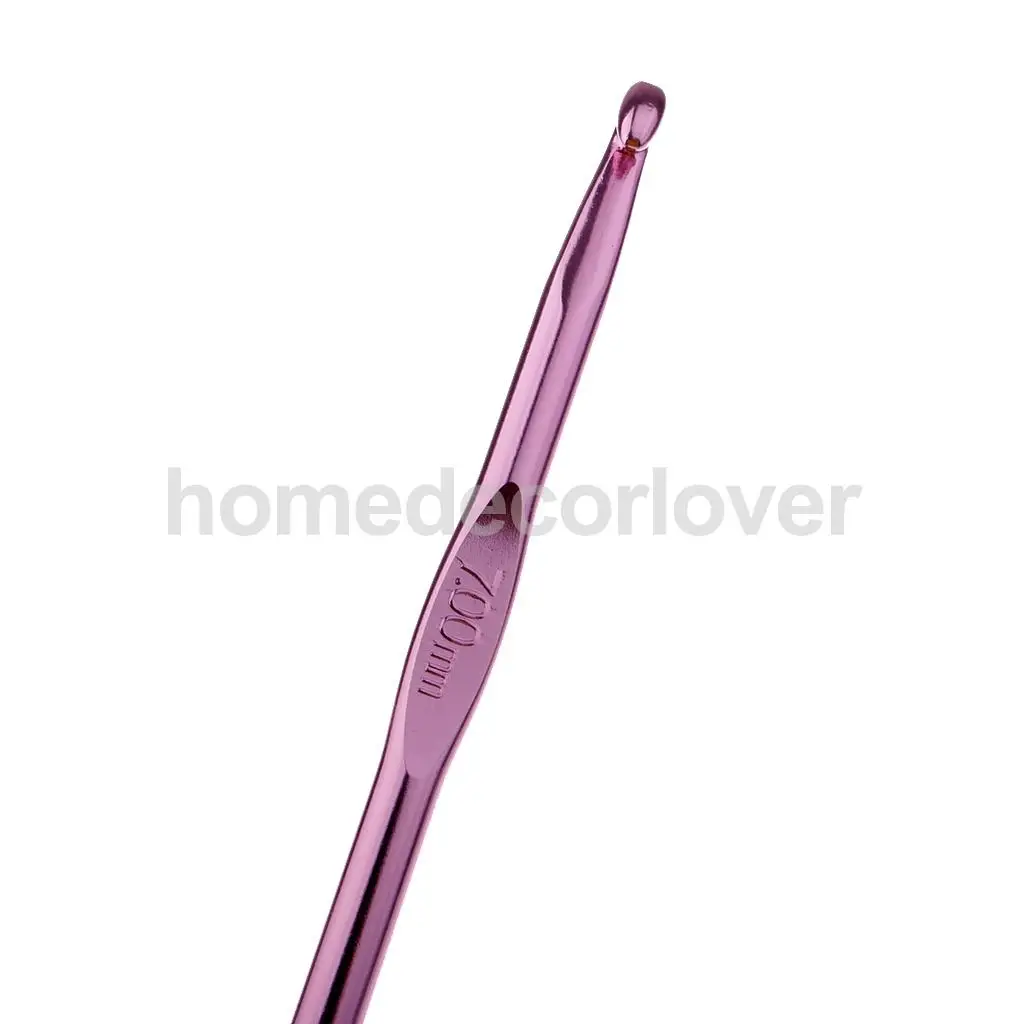 Aluminum Tunisian Afghan Crochet Hook Yarn Knitting Needles Hand Weaving Tool 7/8/10mm 