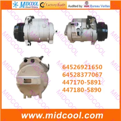 

HIGH QUALITY AUTO AC COMPRESSOR 10S17C FOR 64526921650 64528377067 447170-5891 447180-5890
