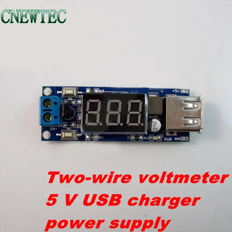 

DC-DC XL4015 Step down module Two-wire voltmeter + 5 V USB charger or power supply input 4.5v-40v output 5V/2A