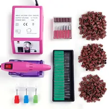 Электрическая маникюрная машина для маникюра 20000 об./мин./Керамическая пилочка для ногтей 80/120/180 шлифовальная лента головка из сплава