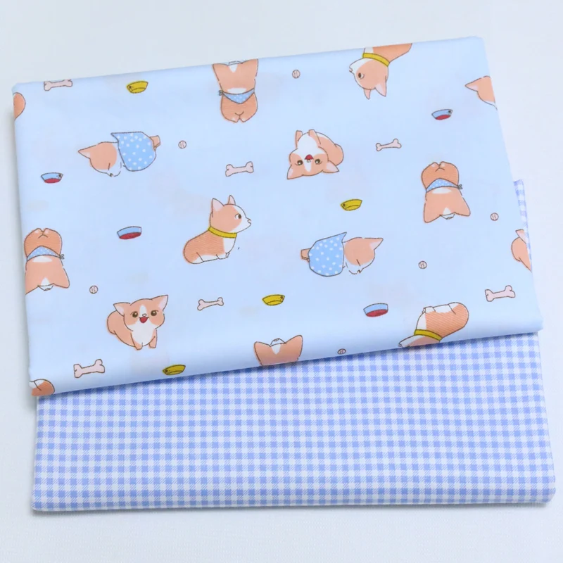Cartoon Grid Print 100% Twill Cotton Fabric Tissue For DIY Handmade Sewing Tilde Patchwork Baby The Cloth Bedding Home Textile | Дом и сад