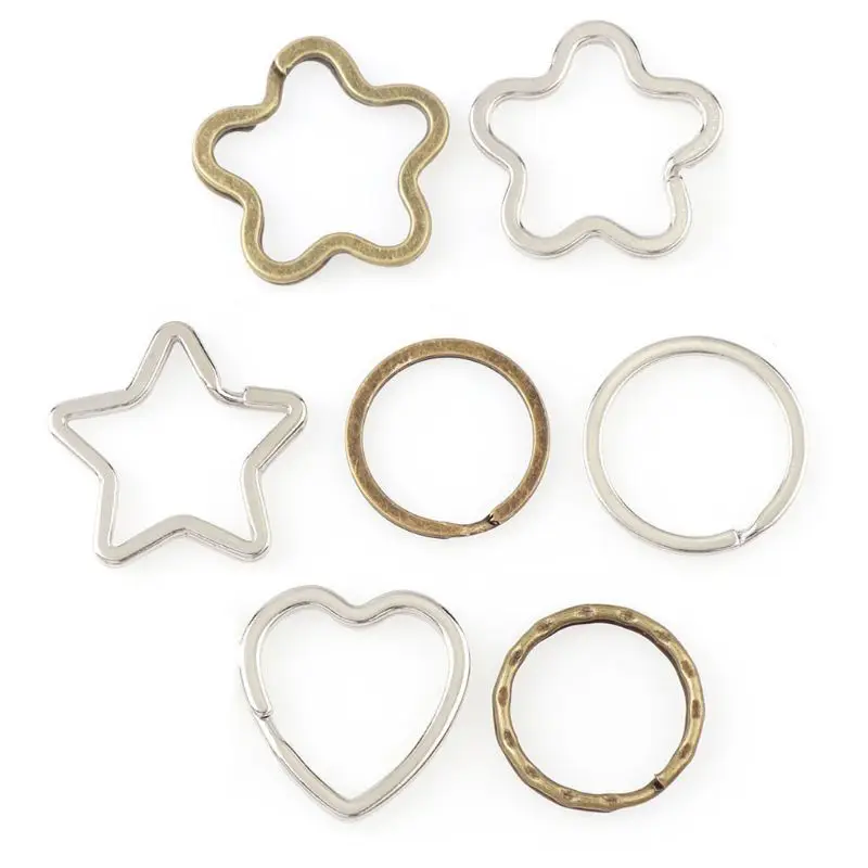 

10Pcs Key Chain Rings Metal Split Ring Home Car Keys Organization DIY Keychain