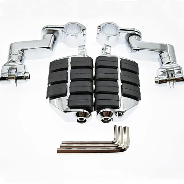 1" Kuryakyn Dually Highway Clamps Large Foot Pegs For Honda GoldWing