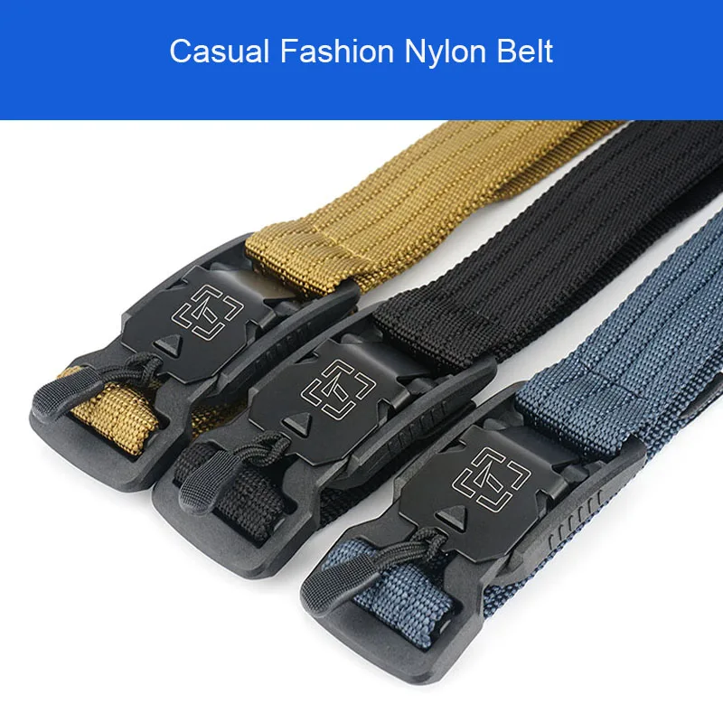 Nylon Magnetic Buckle Tactical Belt Deduction Outside The Belt Tactical Nylon Belt Outdoor Training Belt Sport Belt