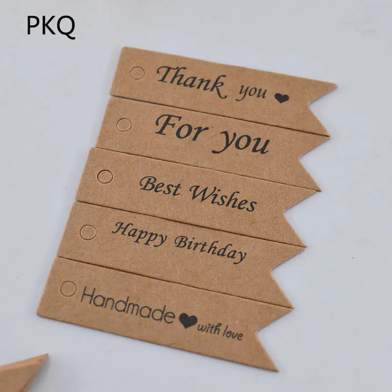 

Small thank you Label for you Bookmarks Garment Tags gift Packaging Card DIY Apparel Sewing Fabric Handmade Tags Happy Birthday