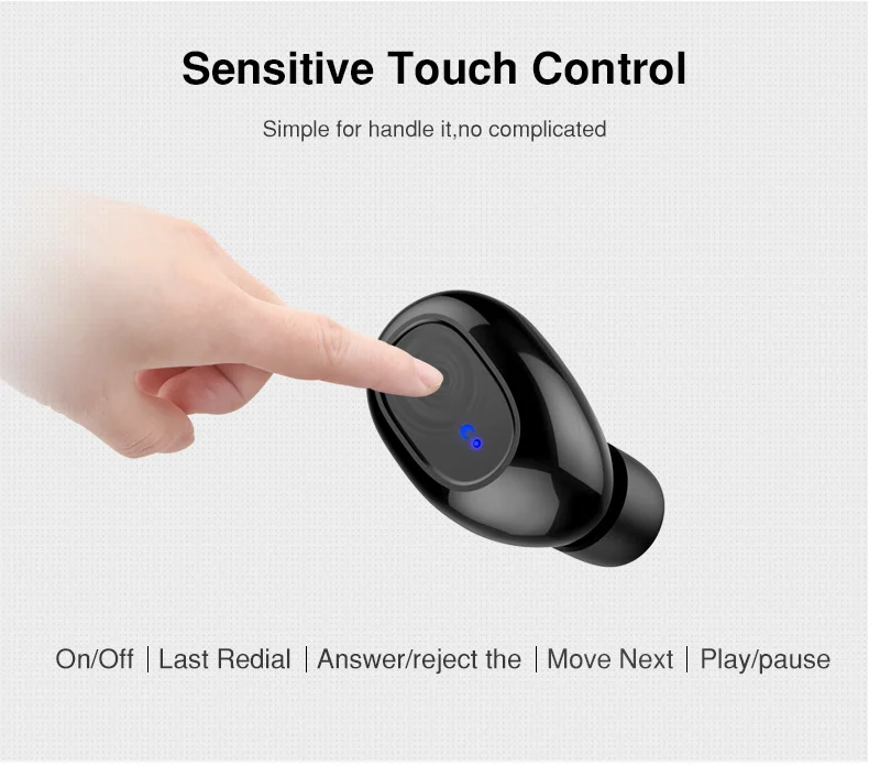 TWS Mini In-ear Bluetooth Earphone Wireless Earbuds Stereo Bass Sound Headset With Mic Charging Box For iPhone Phone Xiaomi  (5)