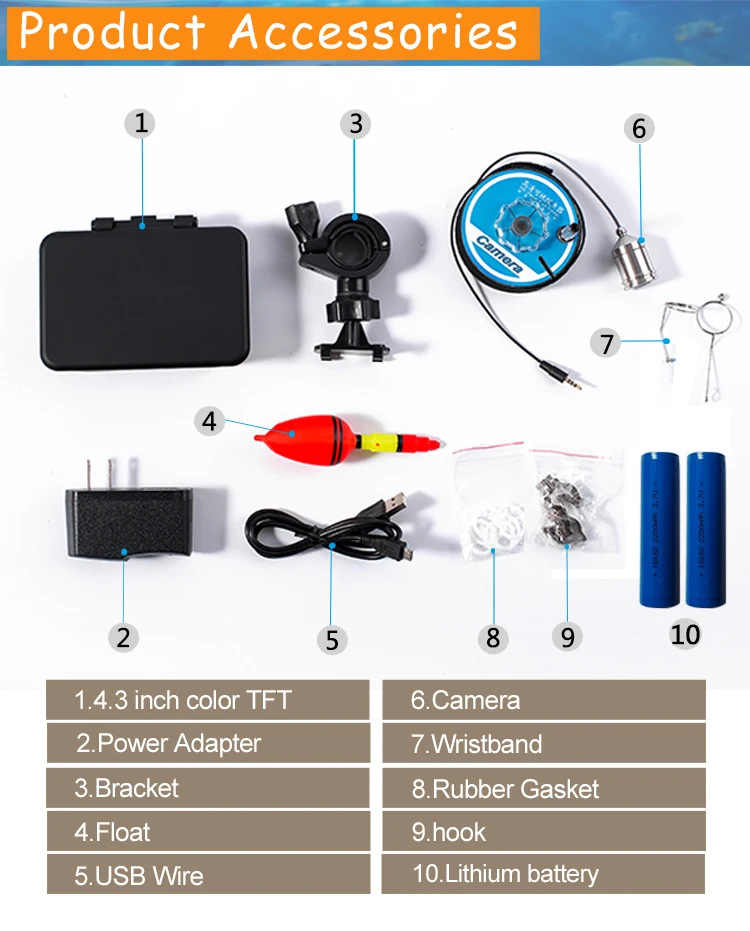 Câmera de Vídeo para a Pesca Subaquática Peixe Finder Syanspan 4.3 Monitor 8 Infravermelho ir Led Fishfinder hd 1000tvl 14 Cheap Localizadores de peixe