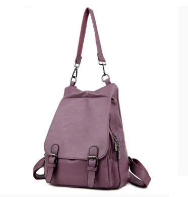 Женские рюкзаки, кожаная Женская дорожная сумка на плечо, рюкзак, высокое качество, женская сумка, школьная сумка, рюкзак для девочек Mochila - Цвет: Фиолетовый
