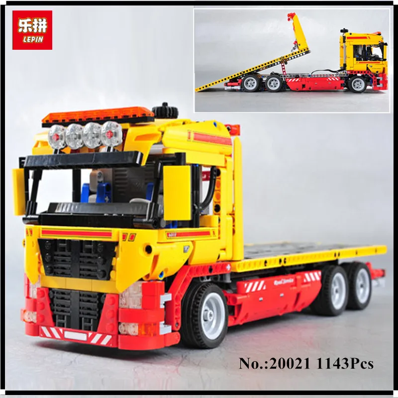

IN STOCK Lepin 20021 1143 PCS Flatbed trailer Model Building blocks Bricks Compatible Toy Gift Educational Car 8109